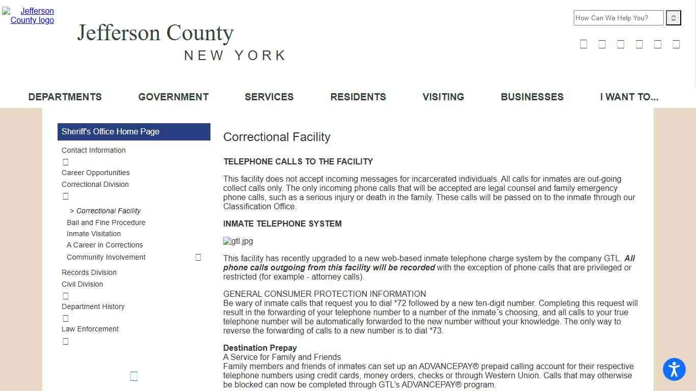 Welcome to Jefferson County, New York - Correctional Facility